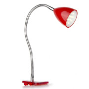 Настільна лампа на гнучкій ніжці на прищепці червона MTL-22 1.8W RED