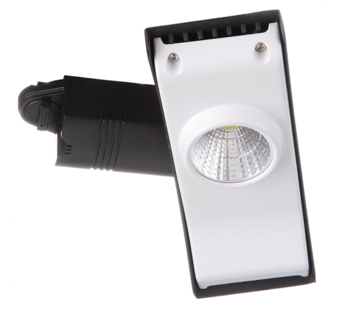 Светильник трековый поворотный LED 403/20W CW COB WH/BK