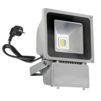 Прожектор вуличний LED вологозахищений IP65 HL-09/80W CW сірий COB