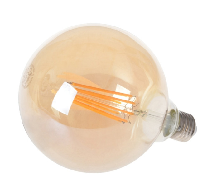 Лампа светодиодная LED 9W E27 COG WW G125 Amber 220V