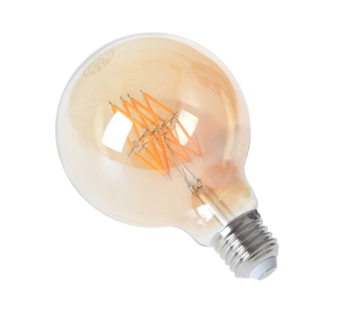 Лампа светодиодная LED 8W E27 COG WW G95 Amber 220V