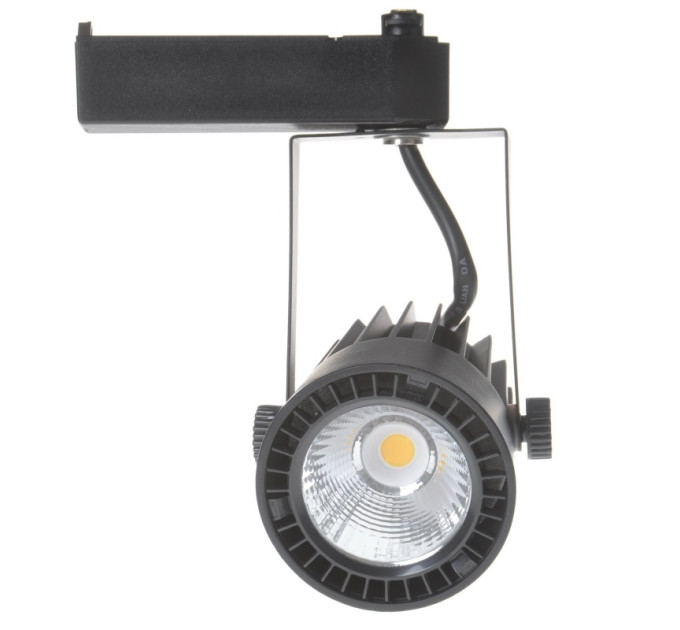 Светильник трековый поворотный LED 410/12W WW BK COB