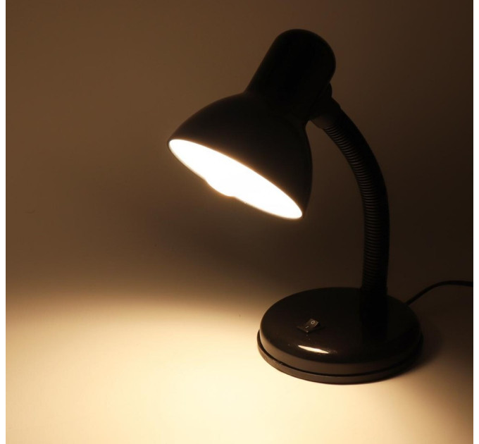 Настільна лампа на гнучкій ніжці офісна MTL-02 Black
