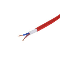 Декоративний кабель у тканинному обплетенні IU-2 2x0,75 RED