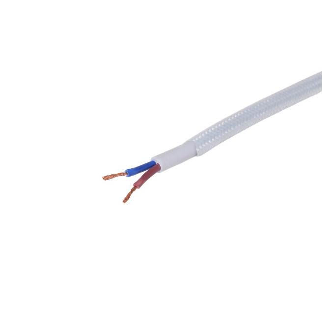 Декоративний кабель у тканинному обплетенні IU-2 2x0,75 WH
