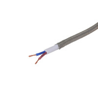 Декоративний кабель у тканинному обплетенні IU-2 2x0,75 GY