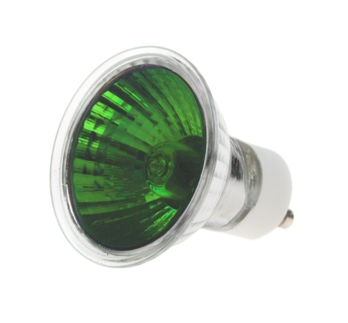 Лампа галогенная 50W GU10 MR16 (36) Green 220V