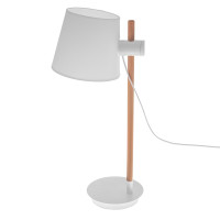 Настольная лампа из дерева декоративная с абажуром для дома для офиса BKL-644T/1 E27 WH