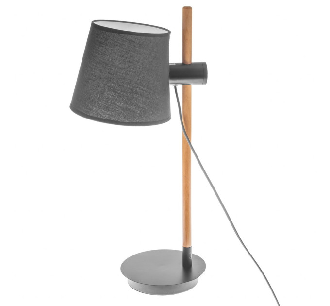 Настольная лампа из дерева декоративная с абажуром для дома для офиса BKL-644T/1 E27 BK