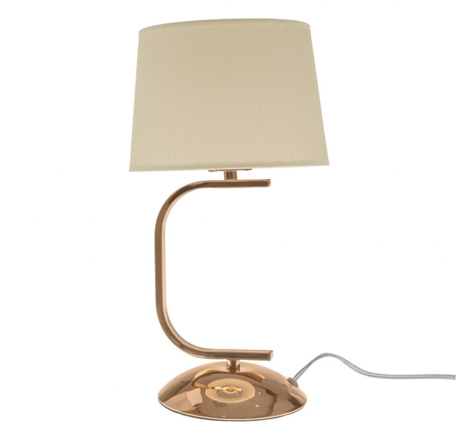 Настільна лампа з абажуром приліжкова декоративна невисока ціна BKL-655T / 1 E27 FG
