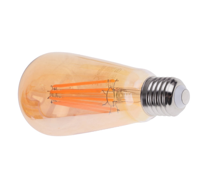Лампа светодиодная LED 12W E27 COG WW ST64 Amber 220V