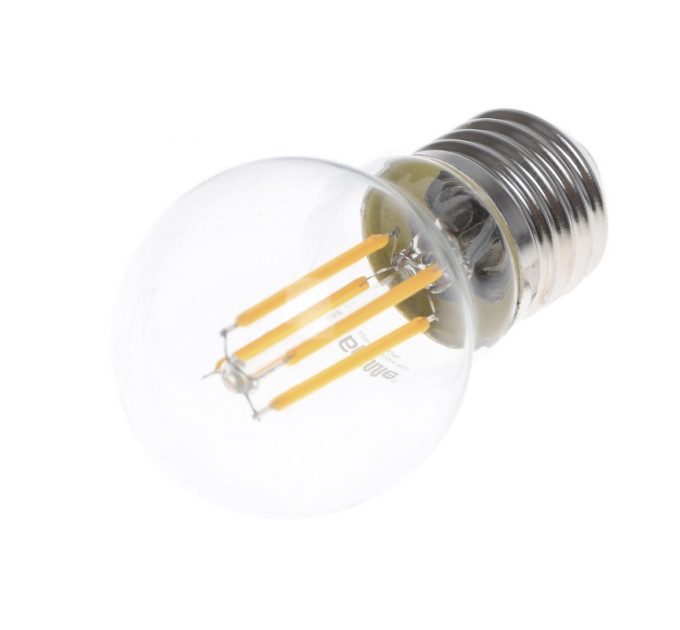 Лампа філаментна LED 4W E27 COG WW G45 220V