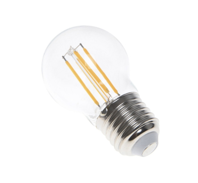 Лампа филаментная LED 4W E27 COG WW G45 220V