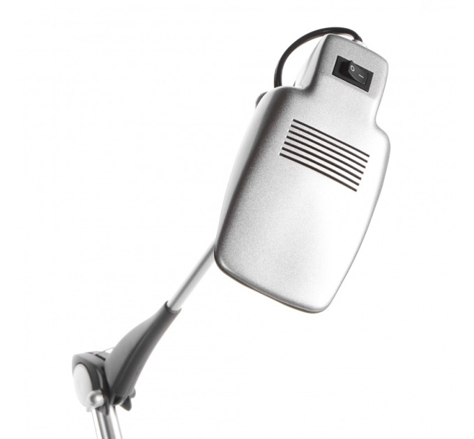 Настільна лампа на гнучкій ніжці офісна MTL-09 silver/gray