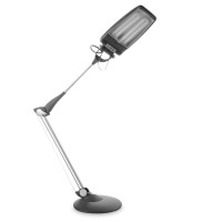 Настольная лампа на гибкой ножке офисная MTL-10 silver/gray