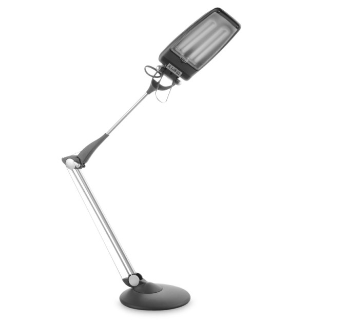 Настільна лампа на гнучкій ніжці офісна MTL-10 silver/gray