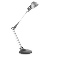 Настільна лампа на гнучкій ніжці офісна MTL-11 silver/gray