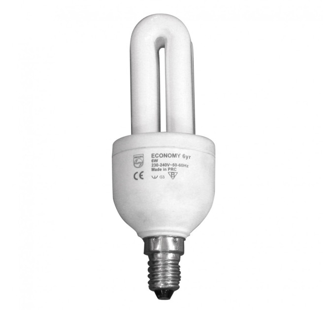 Лампа CFL 6W E14 Philips Economy 230V