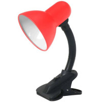 Настольная лампа на прищепке для школьника и офиса детская гибкая с зажимом невысокая цена MTL-01 Red