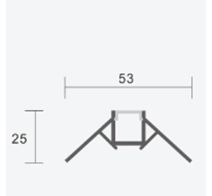Профіль алюмінієвий кутовий для світлодіодної стрічки BY-062 1м