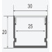 Профіль алюмінієвий для світлодіодної стрічки BY-067 1м