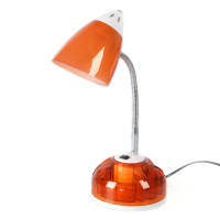 Настольная лампа на гибкой ножке оранжевая "Куб"