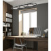 Светильник потолочный подвесной лофт для спальни светодиодный BL-893S/3 NW 33W BK