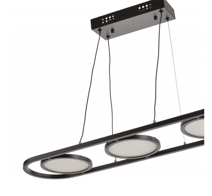 Светильник потолочный подвесной лофт для спальни светодиодный BL-893S/3 NW 33W BK