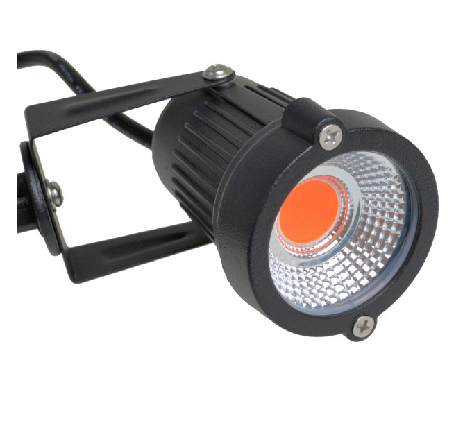 Грунтовый светильник LED 5W RED COB IP65 BK (AS-12)