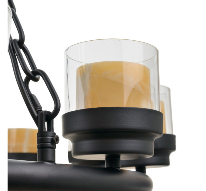 Люстра подвесная лофт свеча E27 60W BK (BL-387S/36)