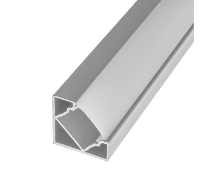 Профиль алюминиевый угловой для светодиодной ленты 1м BY-045
