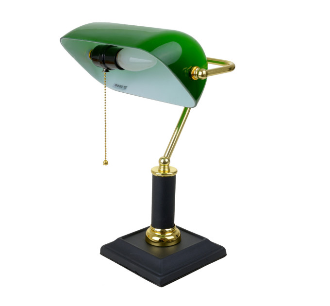 Настільна лампа банківська зелена MTL-53 E27 VNG