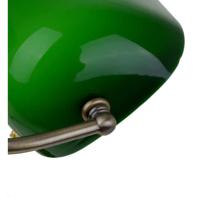 Настольная лампа банковская зеленая MTL-54 E27 VNG