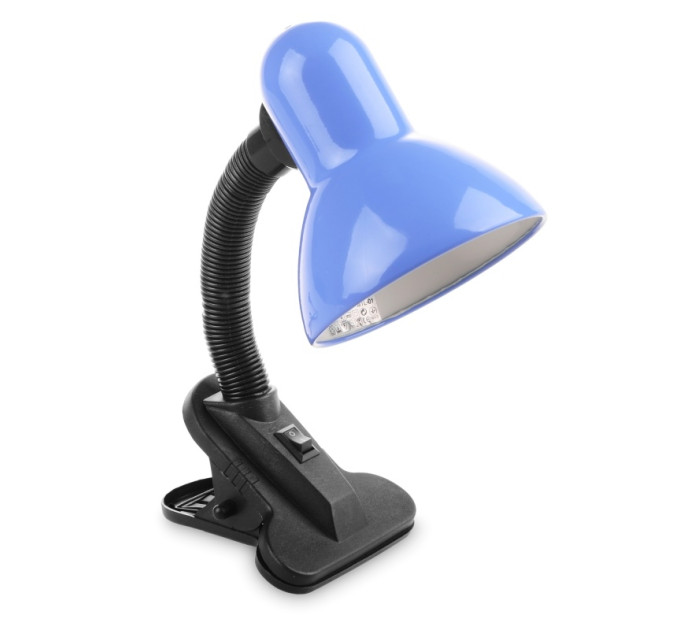 Настольная лампа гибкая детская для офиса для школьника с зажимом на прищепке невысокая цена MTL-01 Blue