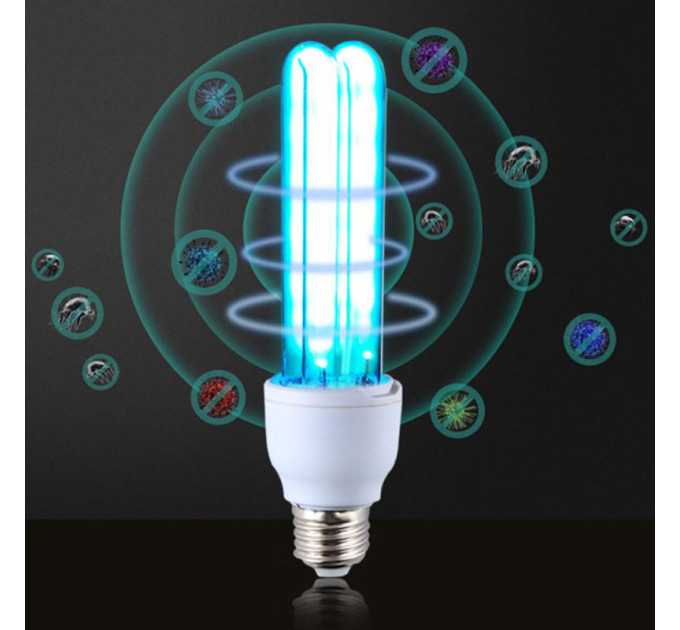 Лампа бактерицидна PL-Q Е27 15W UVC 220V