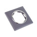 Рамка одинарная серая с кольцом цвета хром WB-1F Grey/Ch