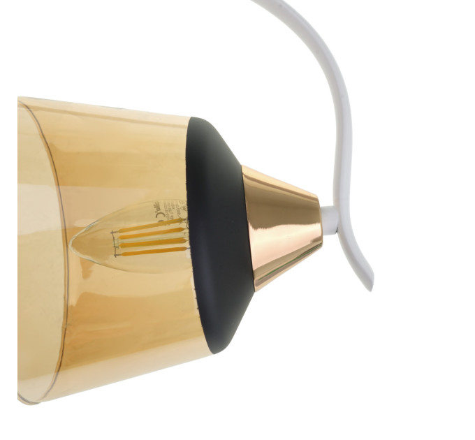 Настольная лампа декоративная белая и золотистая LK-699T/1 E27 WH+FG