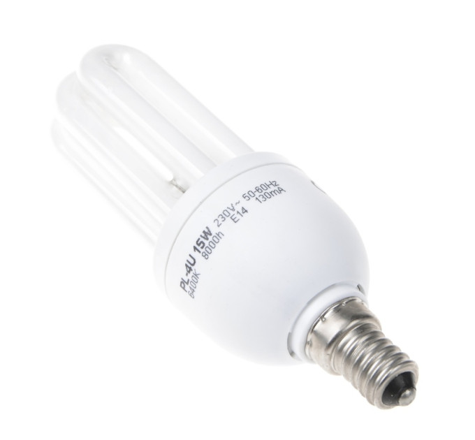 Лампа енергозберігаюча PL-4U 15W/864 9 мм E14 blister Brille 220V