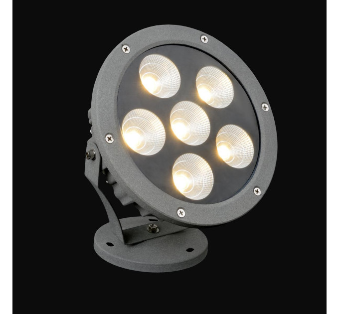 Круглый светильник для сада AS-15 6*7W WW IP65 GY