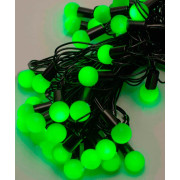 Новорічна гірлянда Кульки 40 LED 18мм 7м + перехідник зелений