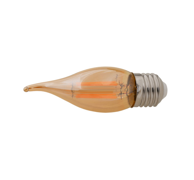 Лампа LED E27 6W WW C35-T COG (мат.золото) 220V