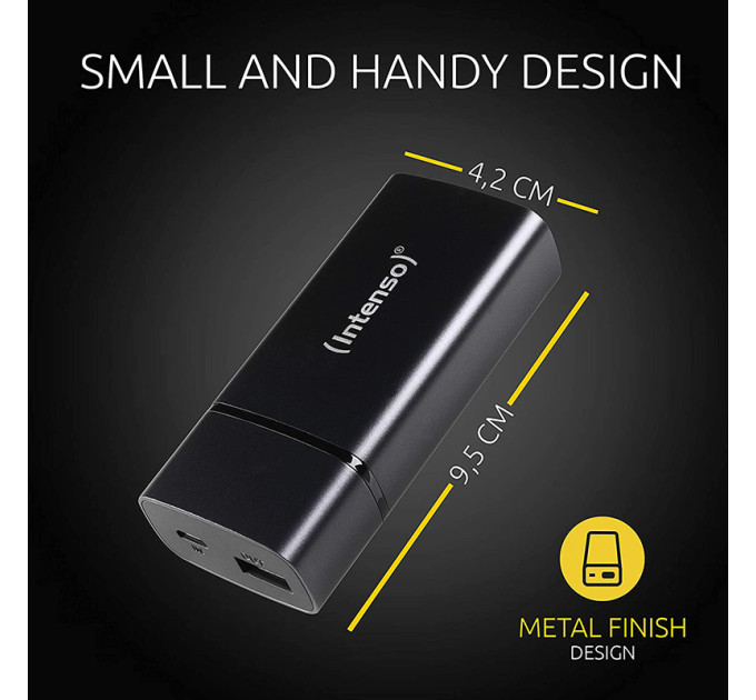 Повербанк Универсальная мобильная батарея Intenso PM5200 5200mAh USB-A 7323520, black