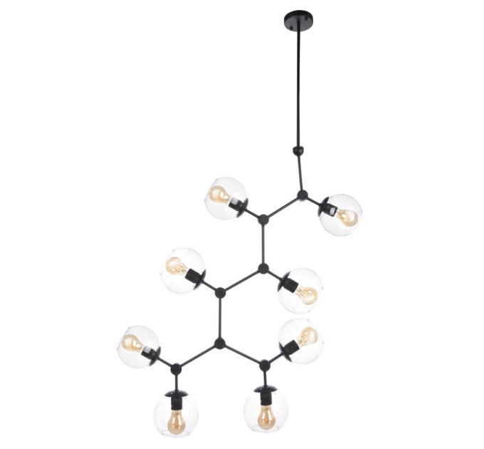 Люстра молекула в зал E27 60W BK (BL-338S/8)