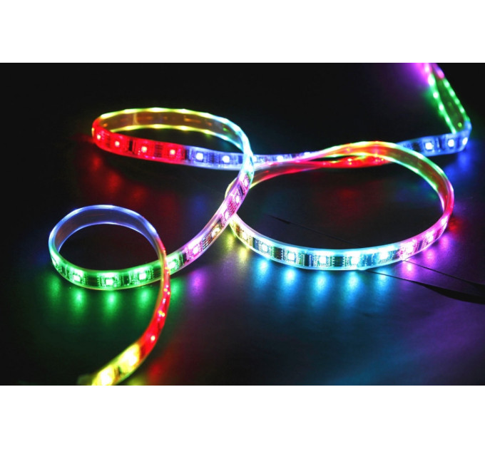 Цветная LED лента влагозащищенная 12V 7.2W 5050 RGB Brown PCB IP65 1m (BY-009/30)