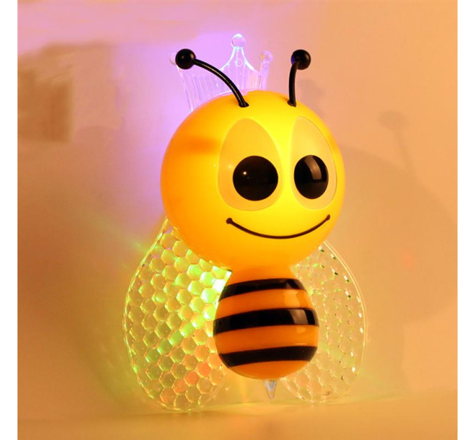 Світильник нічний дитячий з сутінковим датчиком бджілка LED-60