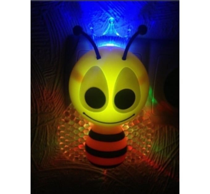 Світильник нічний дитячий з сутінковим датчиком бджілка LED-60