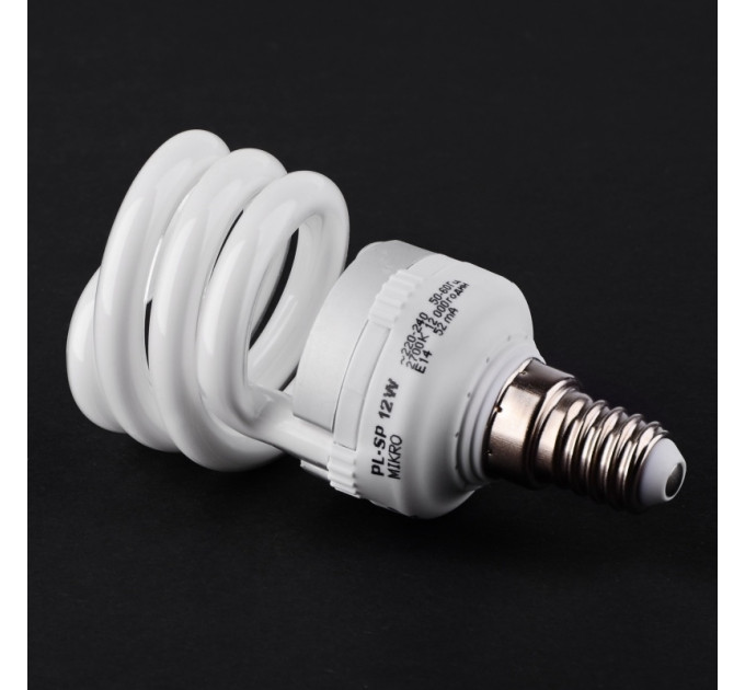 Лампа енергозберігаюча PL-SP 12W/827 E27 MIKRO 220V