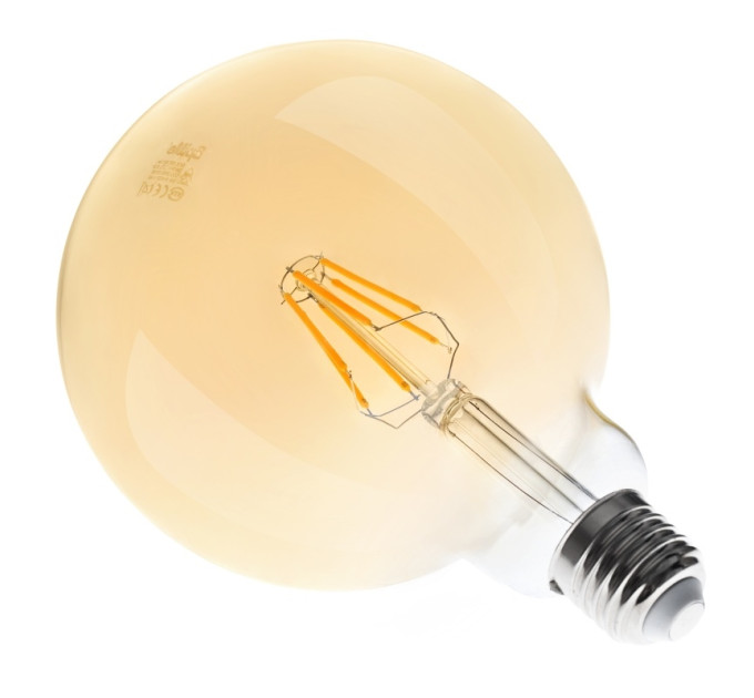 Лампа світлодіодна LED 6W E27 COG WW G125 Amber 220V