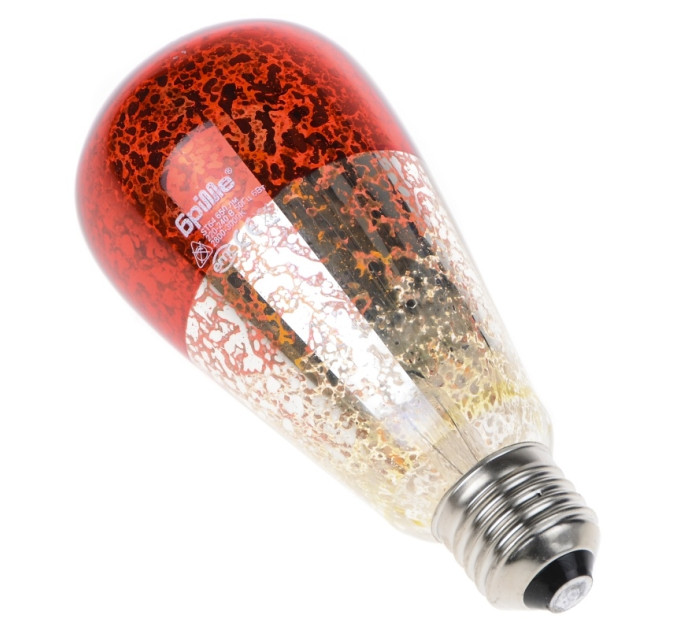 Лампа світлодіодна LED 6W E27 COG WW ST64 RED 220V