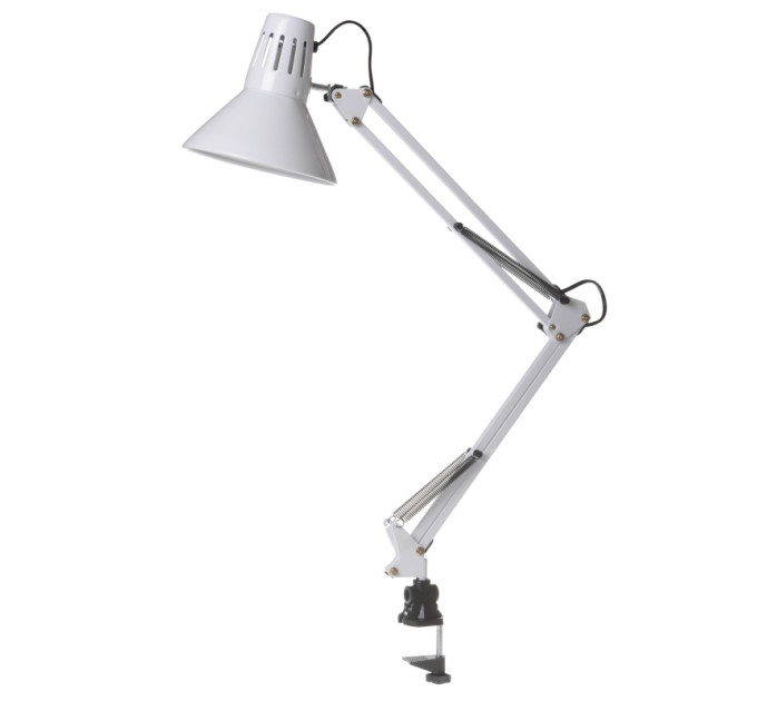 Настільна лампа на гнучкій ніжці на струбцині MTL-07 E27 WH